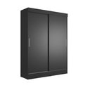 Ver imagem 2 de Guarda Roupa Solteiro 2 Portas de Correr 135cm Orazio Preto Fosco - Província