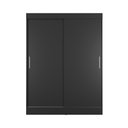 Ver imagem 4 de Guarda Roupa Solteiro 2 Portas de Correr 135cm Orazio Preto Fosco - Província