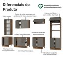 Ver imagem 4 de Armário de Cozinha Completa 340 cm Rustic/Cinza Vik Madesa 01