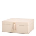 Ver imagem 1 de Caixa em Mdf com Revestimento em Pu Bege G 27,5x23,5x11cm