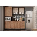 Ver imagem 4 de Gabinete de Cozinha Modulado Balcão Alpha 2506 3 Portas e 2 Gavetas sem Tampo 120cm Freijó Off