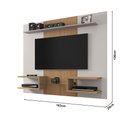 Ver imagem 3 de Painel para Tvs 55" Atlas Off White e Cinamomo Ripado Bechara