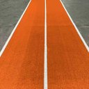 Ver imagem 2 de Grama Sintética Fitgrass Track Laranja 12mm 20m² com Marcações Brancas Pista