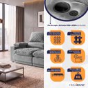 Ver imagem 3 de Sofá Veneza 1,80m Retrátil Reclinável Cinza USB e Porta Copos - King House
