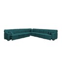 Ver imagem 3 de Sofá de Canto Retrátil e Reclinável Veludo Soft 457x457cm Sofisticato Estofados - Verde