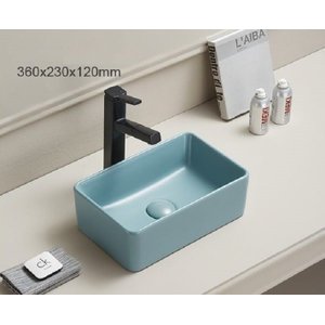 Cuba de Apoio Evier Verde Aqua 36x23x12 Banheiro Pequeno