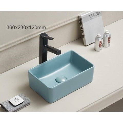 Cuba de Apoio Evier Verde Aqua 36x23x12 Banheiro Pequeno