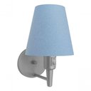 Ver imagem 3 de Arandela Cone Md-2013 Cinza C- Inter Liga e Desl Cúpula em Tecido Azul Bebê - Bivolt