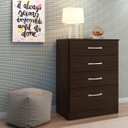 Ver imagem 5 de Cômoda para Quarto 4 Gavetas Estrela Ebano