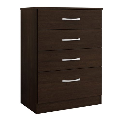 Cômoda para Quarto 4 Gavetas Estrela Ebano