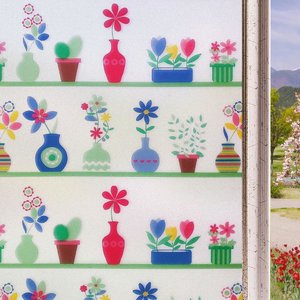 Pelicula Adesivo Eletrostatica Vidro Jateado Vaso de Flores