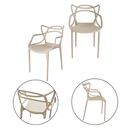 Kit 2 Cadeiras Allegra Design Durável Uso Interno e Externo - 1