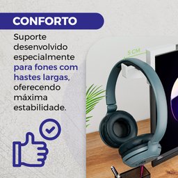 Suporte para Headset Canto Monitor-compacto-organizador -lado Direito-abs-fone de Ouvido-acessório - 8