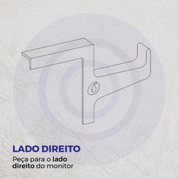 Suporte para Headset Canto Monitor-compacto-organizador -lado Direito-abs-fone de Ouvido-acessório - 3