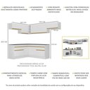 Ver imagem 4 de Armário Cozinha Completa Canto Veneza Mp2104 Multimóveis Branco + Brinde Jogo de Panelas Tramontina