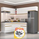 Ver imagem 1 de Armário Cozinha Completa Canto Veneza Mp2104 Multimóveis Branco + Brinde Jogo de Panelas Tramontina