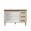 Ver imagem 4 de Balcão de Cozinha Bianca 1,20m 2 Portas 3 Gavetas Cor:savana / Off White