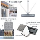Ver imagem 5 de Balde Flat Mop Esfregão Limpa Lava e Seca Rodo Gira 360