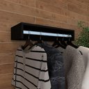 Ver imagem 4 de Kit 3 Cabideiros de Parede Suspenso 60x25x11,5 Preto