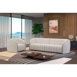 Sofa Sala 2 Lug Living Luxo Arnold Em Linho Larbelle - 2