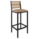 Ver imagem 1 de Banqueta Metálica em Corda Náutica - Barcelona - Paonanda Decor