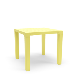 Mesa Multiuso Quadrada Plástica 80 Cm Niala Plaxmetal Amarelo Primavera - 1