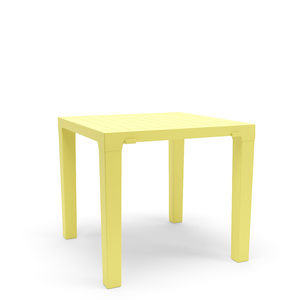 Mesa Multiuso Quadrada Plástica 80 Cm Niala Plaxmetal Amarelo Primavera