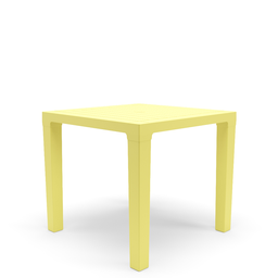 Mesa Multiuso Quadrada Plástica 80 Cm Niala Plaxmetal Amarelo Primavera - 3