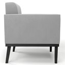 Ver mais imagens de Poltrona Decorativa Base Madeira Preto Ana Suede Cinza - Ibiza