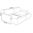 Ver imagem 2 de Sofá Cama Retrátil 3 Lugares para Sala de Estar 250cm Malva F04 Linho Bege - Lyam Decor