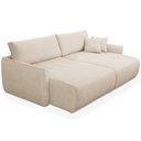 Ver imagem 6 de Sofá Cama Retrátil 3 Lugares para Sala de Estar 250cm Malva F04 Linho Bege - Lyam Decor