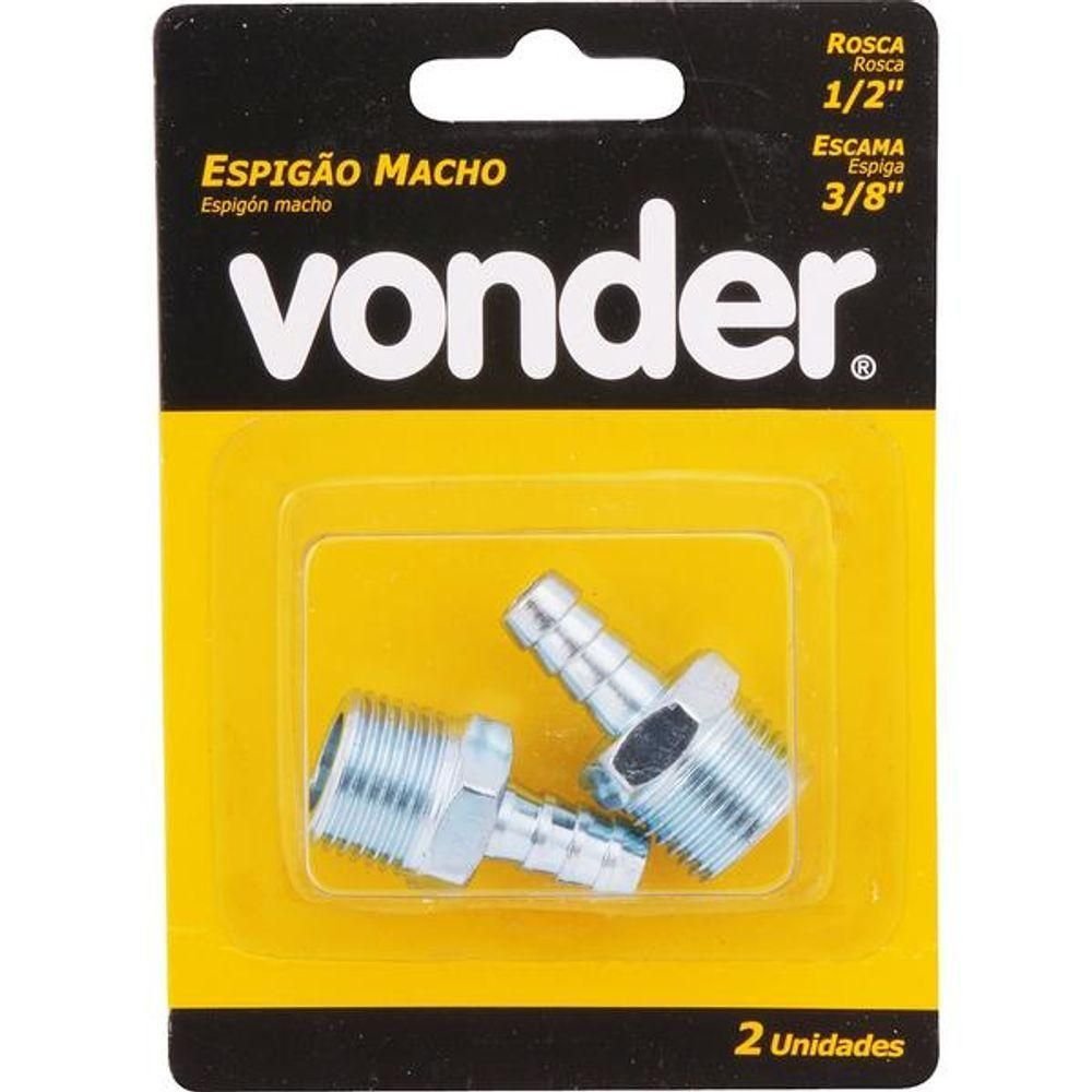 Espigão Fixo Macho para Mangueira 3-8 Rosca 1-2 Npt Aço Zi - 3