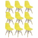 Ver imagem 3 de Kit 9 Cadeiras Charles Eames Eiffel Wood Design Amarelo