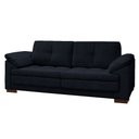 Ver imagem 1 de Sofá Decorativo Sala de Estar Marselha Fixo 2 Lugares 215cm Couro Azul Marinho - Mozzelar