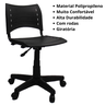 Cadeira Giratória Carenada Modelo Iso Recepção - Cor Preta - 3