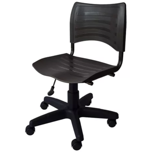 Cadeira Giratória Carenada Modelo Iso Recepção - Cor Preta