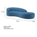Ver imagem 3 de Divã Recamier Orgânico França 180cm Lado Direito Linho