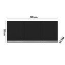 Ver imagem 3 de Armário Cozinha Aéreo 120cm 3 Portas Leticia Preto A01 - D’Rossi