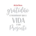 Ver imagem 3 de Adesivo Parede Gratidão Vida Presente Decorativo 65x70cm Branco