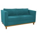 Ver imagem 6 de Kit Sofá 2 Lugares e Poltrona Europa Suede Azul Turquesa - Am Decor