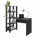 Ver imagem 3 de Escrivaninha com Estante Match 4 Prateleiras 120cm Preto E Grafite