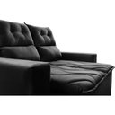 Ver imagem 4 de Sofá 3 Lugares Retrátil e Reclinável 1.80m Cama Inbox Smal com Bordado Pantográfico Suede Preto