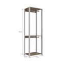 Ver imagem 4 de Closet Modulado Guarda Roupa Roupeiro Estante Quarto Solteiro Casal Cabideiro Branco Marrom Madeira