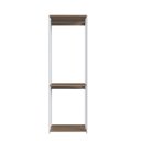 Ver imagem 2 de Closet Modulado Guarda Roupa Roupeiro Estante Quarto Solteiro Casal Cabideiro Branco Marrom Madeira