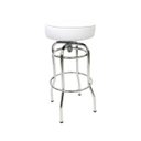 Ver imagem 2 de Banqueta Bar Média Altura 65cm Cromada assento branco Giratória Poltronas do Sul