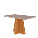 Ver imagem 2 de Conjunto Sala de Jantar Mesa Maite 130x80 cm e 4 Cadeiras Fernanda Cimol Nature/Off White/Madeira/