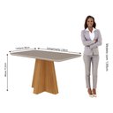 Ver imagem 6 de Conjunto Sala de Jantar Mesa Maite 130x80 cm e 4 Cadeiras Fernanda Cimol Nature/Off White/Madeira/
