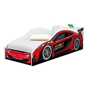 Cama Carro Com Baú Lizzy Infantil Vermelho
