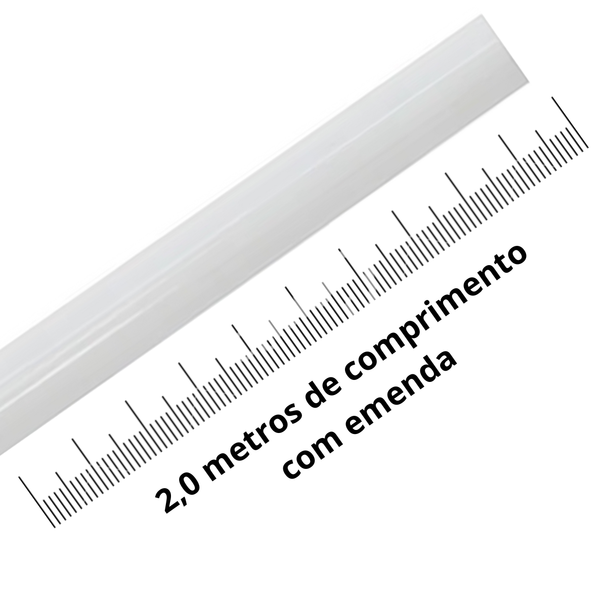 Varão para Cortina Simples Branco 19mm x 2 Metros Alumínio é na