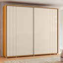 Ver imagem 6 de Guarda Roupa Casal Dalí 2 Portas de Correr 8 Gavetas MDF Cinamomo Off White Madetec 278cm